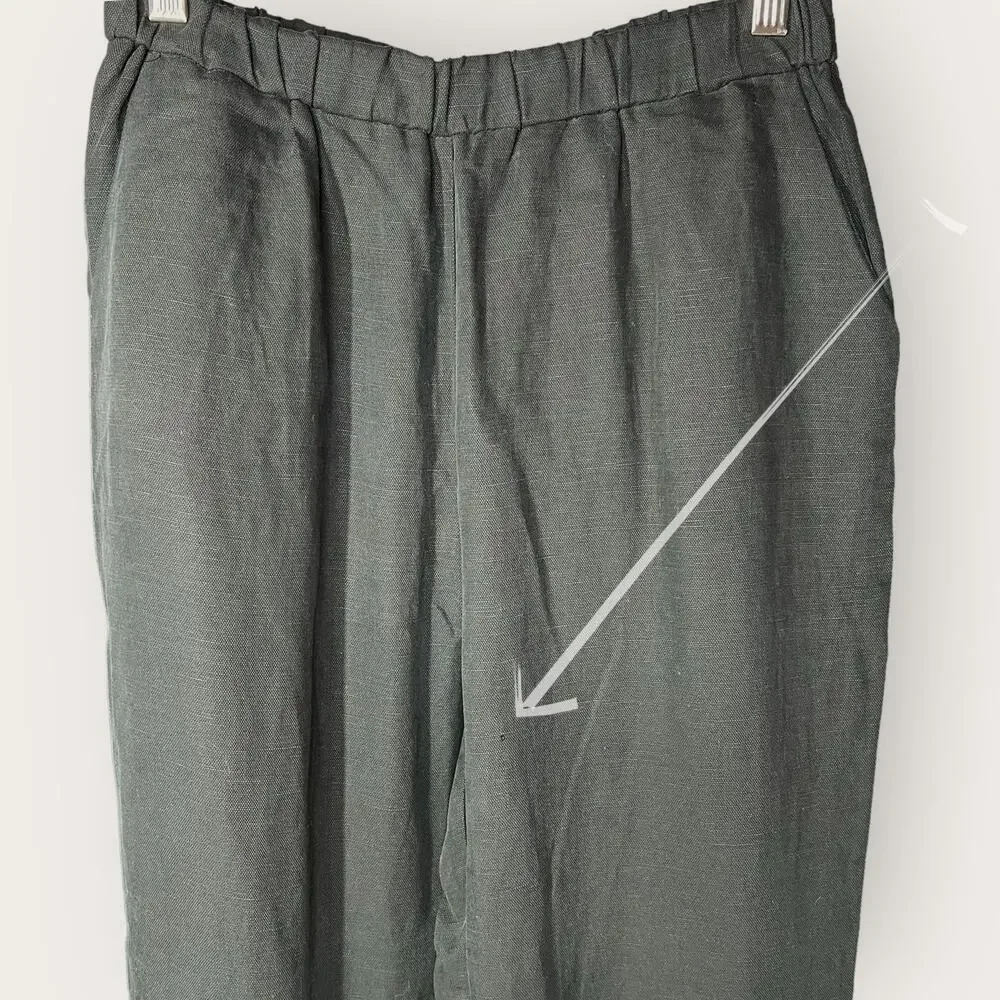 Vetta Linen Tapered Pants | Small | Black Tencel Linen Minimalist Capsule Work